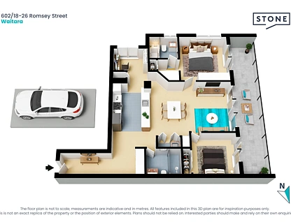 602/18-26 Romsey Street, Waitara, Upper North Shore, 2 phòng ngủ, 2 phòng tắm, Apartment