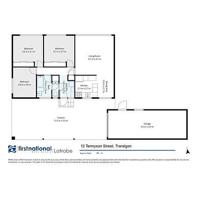 Plano ng Bahay - 12 Tennyson Street, Traralgon, VIC 3844