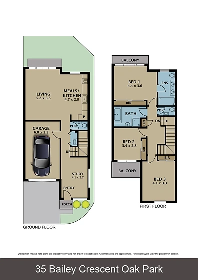 35 Bailey Crescent, Oak Park, VIC 3046, 3房, 2浴, Townhouse
