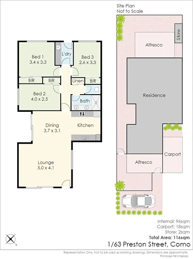 1/63 Preston Street, Como, WA 6152, 3 slaapkamers, 1 badkamers, House