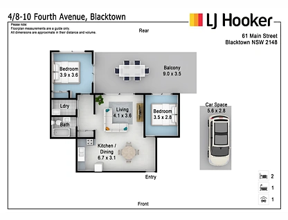 4/8-10 Fourth Avenue, Blacktown, Western Suburbs, 2 habitaciones, 1 baños, Apartment