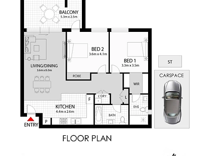 503/18 Woodville Street, Hurstville, St George, 2 habitaciones, 2 baños, Apartment