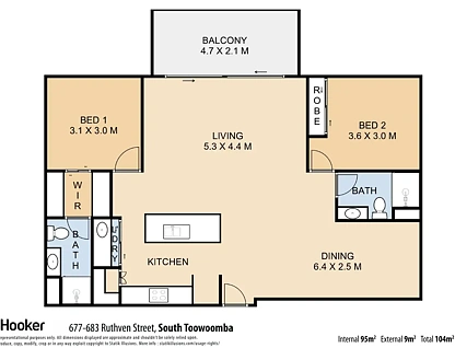 Level 2/203/677-68 Ruthven Street, South Toowoomba, Toowoomba, 2 phòng ngủ, 2 phòng tắm, Unit