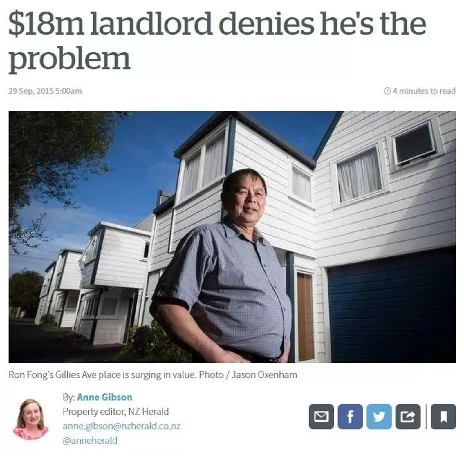 “华人炒房专家”被控支招操纵房价，坐拥新西兰30多套物业，今被起诉
