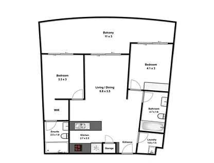 54/82 Boundary Street, Brisbane City, Brisbane - Inner City Region, 2 Kuwarto, 2 Banyo, Apartment