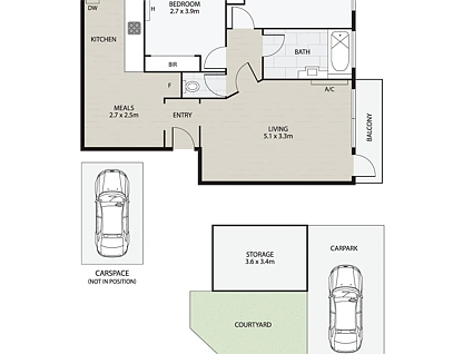 2/1-3 Graylings Avenue, St Kilda East, Melbourne CBD, 2房, 1浴, Apartment