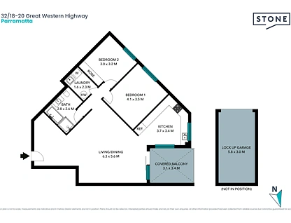 32/18-20 Great Western Highway, Parramatta, Parramatta (Northwest suburbs), 2 침실, 1 욕실, Apartment
