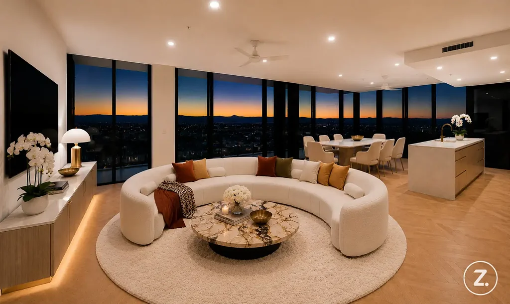 Hope Island 3Zimmer Waterfront Sky Home with Marina Berth & Panoramic Views