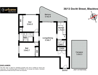 36/13-19 Devitt Street, Blacktown, Western Suburbs, 2房, 1浴, Apartment