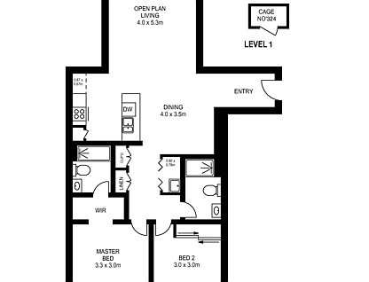 D324/1-39 Lord Sheffield Circuit, Penrith, Outer Western Sydney, 2 chambres, 2 salles de bain, Apartment