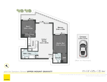 402/20 Sanders Street, Upper Mount Gravatt, Brisbane - Southern Region, 2 ਕਮਰੇ, 2 ਬਾਥਰੂਮ, Apartment