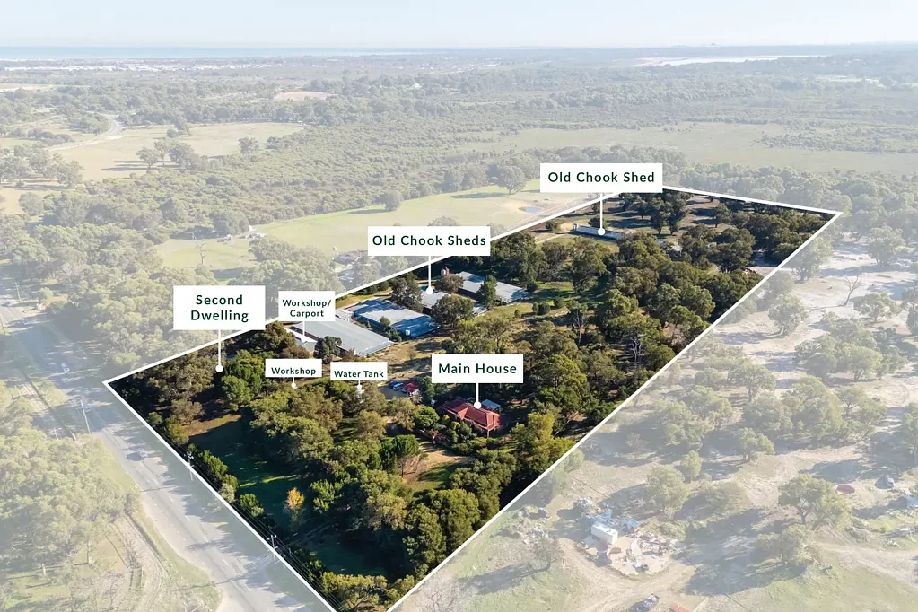 Baldivis 8房  Rare rural lifestyle opportunity with income potential.