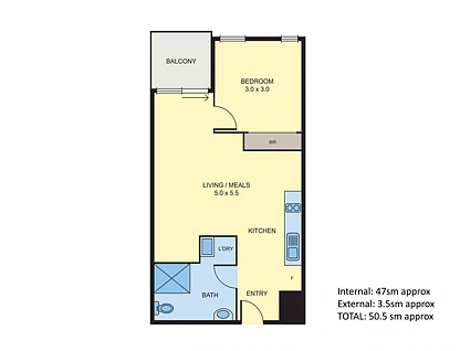 106/545 Rathdowne Street, Carlton, Melbourne CBD, 1 phòng ngủ, 1 phòng tắm, Apartment