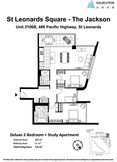 2106/486 Pacific Highway, St Leonards, NSW 2065, 2 slaapkamers, 2 badkamers, Apartment
