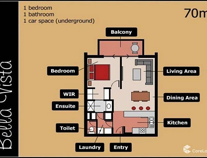Level 1/20/24 Slatyer Avenue, Bundall, Gold Coast, 1房, 1浴, Apartment