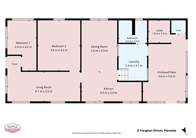 2 Vaughan Street, Mareeba, QLD 4880, 2 Bedrooms, 1 Bathrooms, House