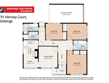 1/31 Hensley Court, Wodonga, VIC 3690, 3 રૂમ, 1 બાથરૂમ, House
