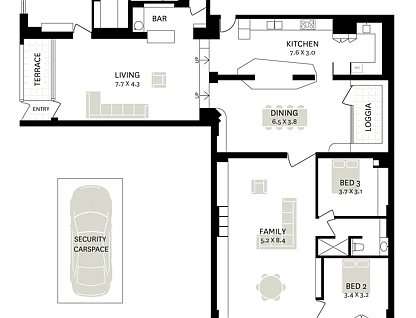 1/102-104 Albion Street (enter via 1 Crawford Place ), Surry Hills, Sydney CBD, 3 રૂમ, 2 બાથરૂમ, Apartment
