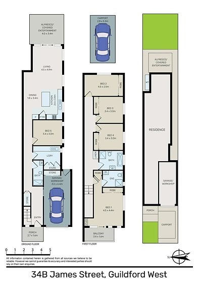 34b James Street, Guildford, NSW 2161, 5房, 3浴, House