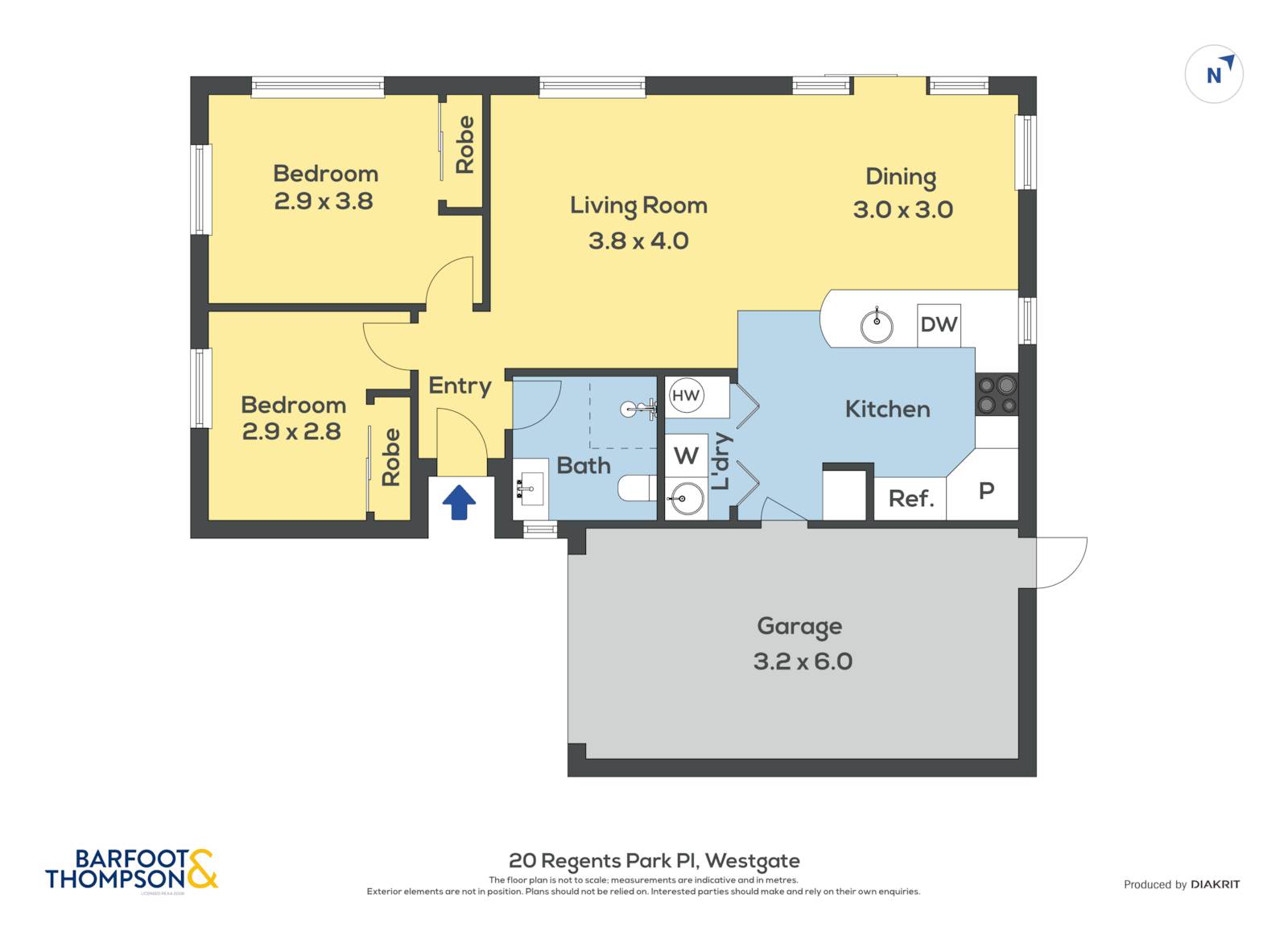 20 Regents Park Place, Westgate, Auckland - Waitakere, 2 habitaciones, 1 baños