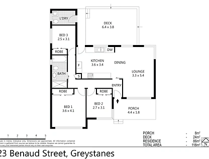 23 Benaud Street, Greystanes, Parramatta (Northwest suburbs), 3 ห้องนอน, 1 ห้องน้ำ, House
