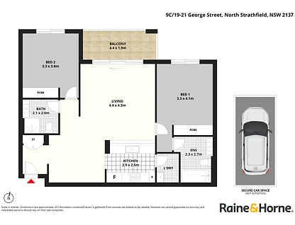 9C/19-21 George Street, North Strathfield, NSW 2137, 2 ਕਮਰੇ, 2 ਬਾਥਰੂਮ, Apartment