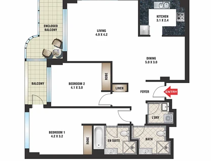 151/116-132 Maroubra Road, Maroubra, Eastern Suburbs, 2部屋, 2バスルーム, Apartment