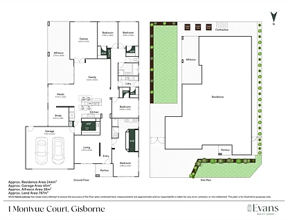 1 Montvue Court, Gisborne, VIC 3437, 4部屋, 2バスルーム, House