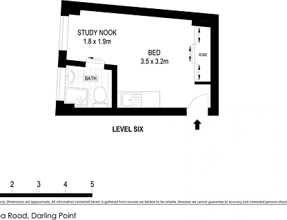 607/2b Mona Road, Darling Point, NSW 2027, 1 غرف, 1 حمامات, Studio