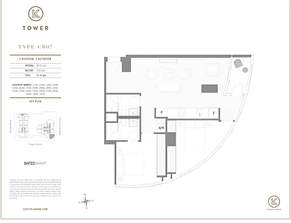 2504/1 Almeida Crescent, South Yarra, Inner East Melbourne, 2 कमरे, 2 बाथरूम, Apartment