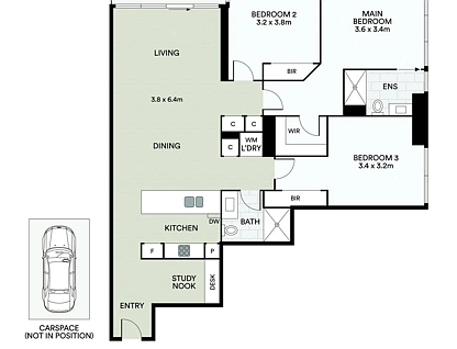 202/60 Kavanagh Street, Southbank, Melbourne CBD, 3 Schlafzimmer, 2 Badezimmer, Apartment