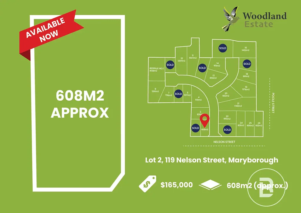 Maryborough WOODLAND ESTATE, MARYBOROUGH – BUILD YOUR FUTURE IN THE GOLDFIELDS