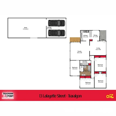 13 Lafayette Street, Traralgon, VIC 3844, 3房, 1浴, House