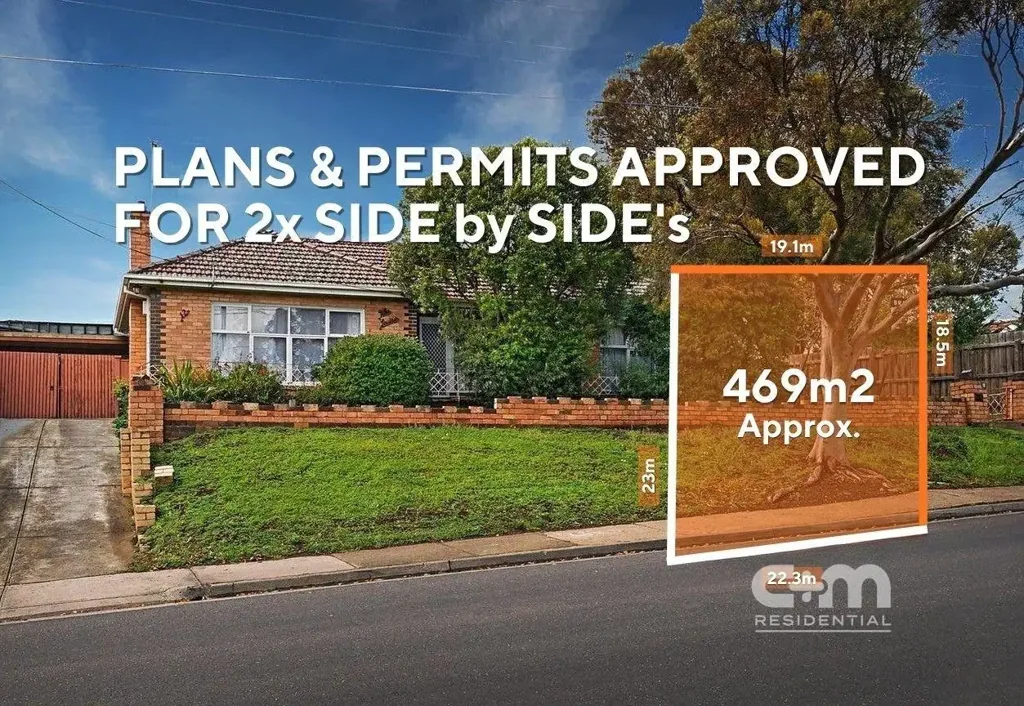 Pascoe Vale 3ห้องนอน APPROVED Plans & Permits for 2x SIDE by SIDE's