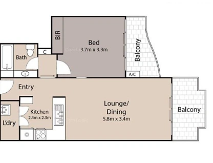 1027/2633 Gold Coast Highway, Broadbeach, Gold Coast, 1 chambres, 1 salles de bain, Apartment