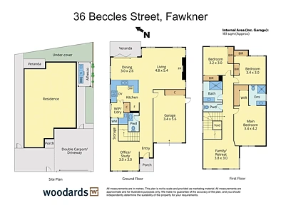 户型图 - 36 Beccles Street, Fawkner, VIC 3060