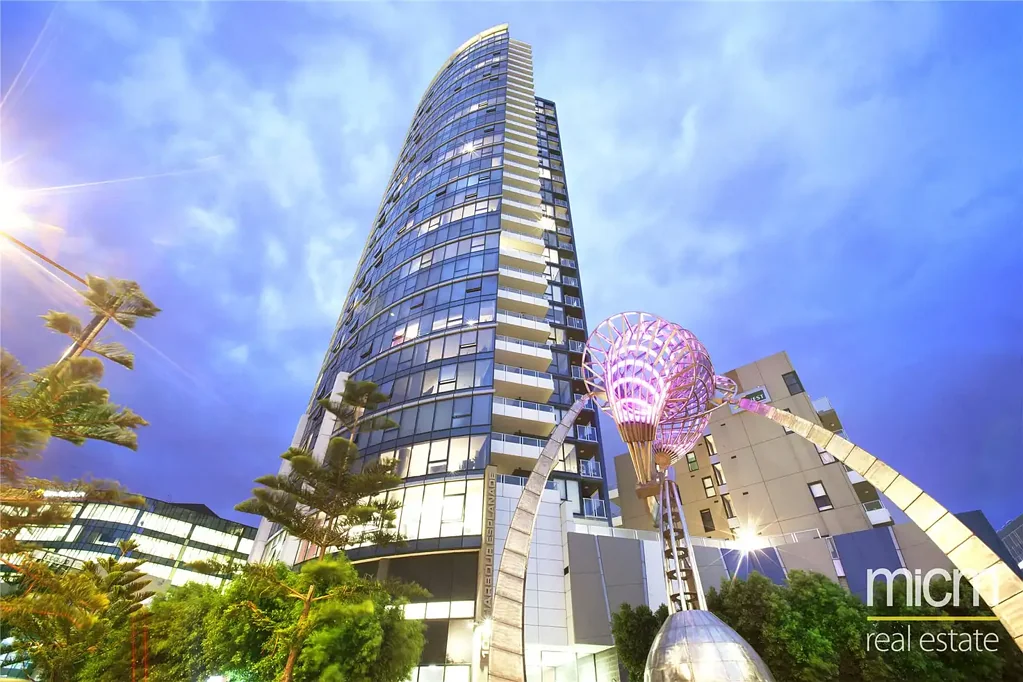 This sleek and spacious studio apartment features a designer interior with modern fittings.