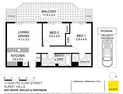 112/28 Pelican Street, Surry Hills, Sydney CBD, 2 غرف, 2 حمامات, Apartment
