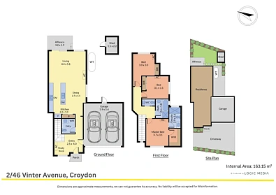 फ्लोर प्लान - 2/46 Vinter Avenue, Croydon, VIC 3136