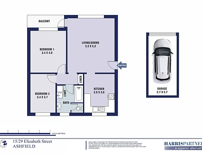 15/29 Elizabeth Street, Ashfield, Inner West, 2房, 1浴, 排房