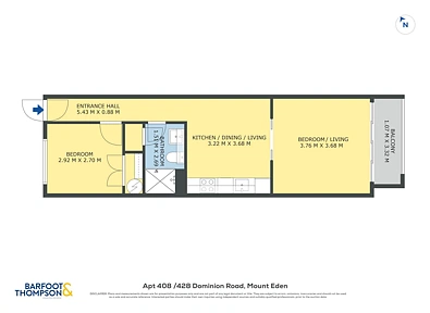 408/428 Dominion Road, Mt Eden, Auckland City, 1 침실, 1 욕실, House