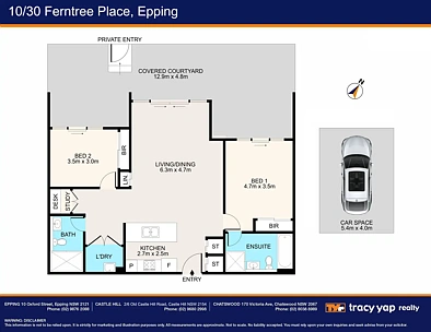 10/30 Ferntree Place, Epping, NSW 2121, 2 Kuwarto, 2 Banyo, Apartment