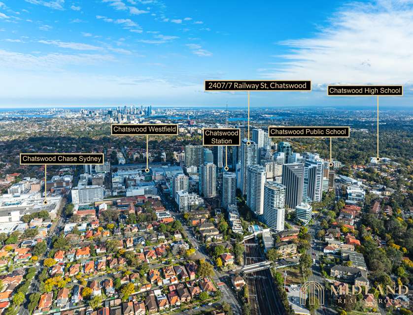 2407/7 Railway Street, Chatswood, Lower North Shore, 2房, 2浴, Apartment