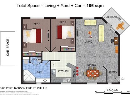 8/85 Port Jackson Circuit, Phillip, Woden Valley District, 2 ਕਮਰੇ, 1 ਬਾਥਰੂਮ, Apartment