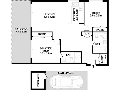 Level 5/563/22-30 Station Road, Auburn, Parramatta (Northwest suburbs), 2 habitaciones, 2 baños, Apartment
