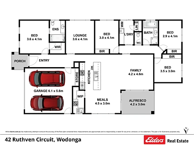 42 Ruthven Circuit, Wodonga, VIC 3690, 4 phòng ngủ, 2 phòng tắm, House
