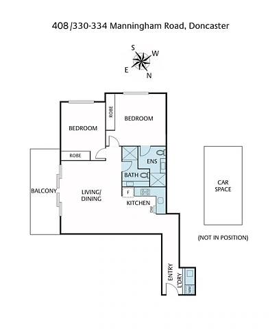 408/330 Manningham Road, Doncaster, VIC 3108, 2房, 2浴, Apartment