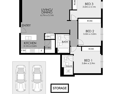 607/4-8 Smallwood Avenue, Homebush, Inner West, 3 Schlafzimmer, 2 Badezimmer, Apartment