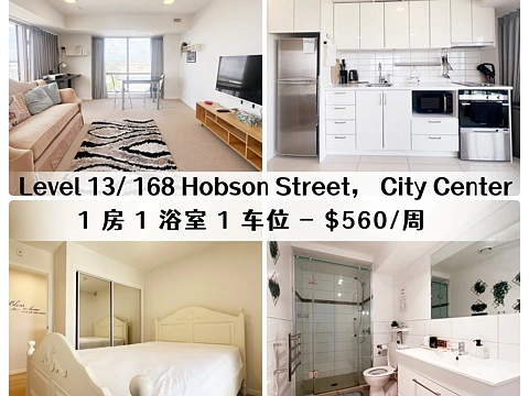 Auckland CBD -1房-整租-1车位-$560/周