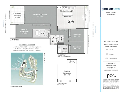 2406 Ephraim Island, Paradise Point, Gold Coast, 3 chambres, 2 salles de bain, Apartment
